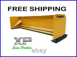 10' Xp30 Snow Pusher / Box- Cat Yellow- Free Shipping- Skid Steer Quick Attach