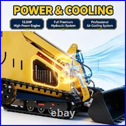 13.5HP Skid Steer Loader Hydraulic Tracked Loader Rato Gas Engine USA Pick Up