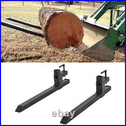 1500Lbs 43'' Tractor Pallet Forks Clamp on Skid Steer Loader Bucket Quick Attach