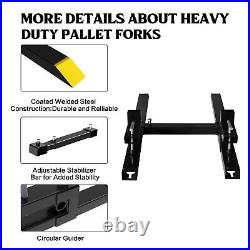 1500Lbs 60'' Tractor Pallet Forks Clamp on Skid Steer Loader Bucket Quick Attach