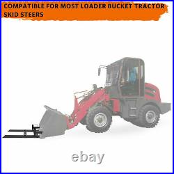 1500Lbs 60'' Tractor Pallet Forks Clamp on Skid Steer Loader Bucket Quick Attach