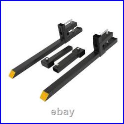 1500lb 43 Bucket Pallet Forks Clamp On Skid Steer Loader with stabilizer bar