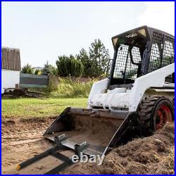 1500lb 43 Bucket Pallet Forks Clamp On Skid Steer Loader with stabilizer bar