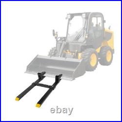 1500lb 43 Bucket Pallet Forks Clamp On Skid Steer Loader with stabilizer bar