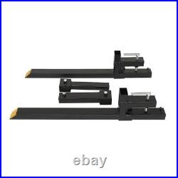 1500lb 43 Bucket Pallet Forks Clamp On Skid Steer Loader with stabilizer bar