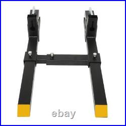 1500lb 43 Bucket Pallet Forks Clamp On Skid Steer Loader with stabilizer bar
