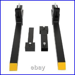 1500lb 43 Bucket Pallet Forks Clamp On Skid Steer Loader with stabilizer bar