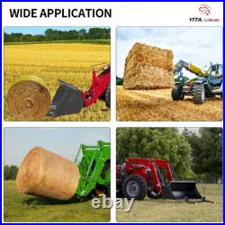 1500lb 43 Pallet Fork Skid Steer Bucket Clamp on Tractor With Stabilizer Bar