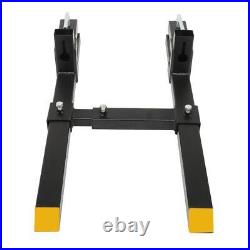 1500lb 43 Tractor Pallet Forks Skid Steer Loader with Adjustable Stabilizer Bar