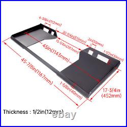 1/2 Hollow Mount Plate For Bobcat & Kubota Skid Steer Loader Attachment Adapter