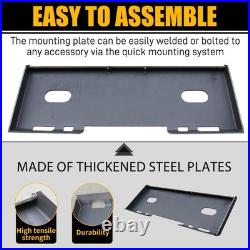 1/2 Quick Tach Attachment Mount Plate Adapter For Skid Steer Loader Free Ship