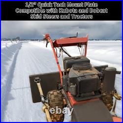 1/2 Skid Steer Attachment Quick Tach Mount Plate Loader Compatible with Kubo