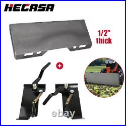 1/2 Skid Steer Mount Plate Quick Tach Attachment & Conversion Adapter Latch Box