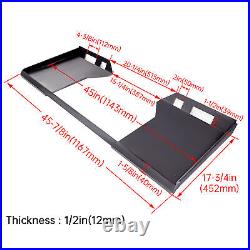 1/2 Skid Steer Mount Plate Quick Tach Attachment Loader Plate For Bobcat Kubota