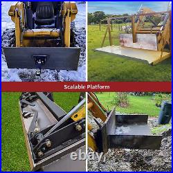 1/2 Skid Steer Mount Plate With Latch Box for Quck Attach Buckets Tractor Steel