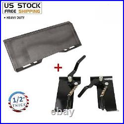 1/2 Skid Steer Quick Tach Attachment Mount Plate / Conversion Adapter Latch Box