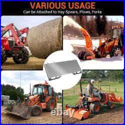 1/2 Skid Steer Quick Tach Mount Plate Universal Adapter for Loader Tractor