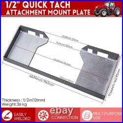 1/2 Thick Skid Steer Mount Plate Adapter Loader Quick Tach Attachment Metal