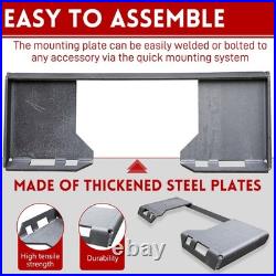 1/2 Thick Skid Steer Mount Plate Adapter Loader Quick Tach Attachment Metal