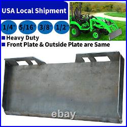 1/4 5/16 3/8 1/2 Skid Steer Loader Mount Plate Quick Tach Attachment Heavy