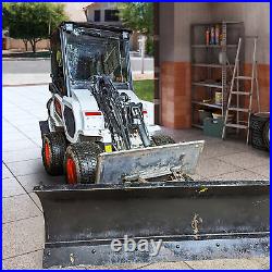 1/4 Skid Steer Loader Mount Plate With Latch Box Bucket Quick Tach Attachment