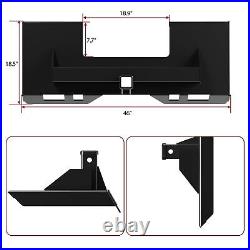 1/4 Universal Skid Steer Mount Plate 3000LBs With2 Cutout Trailer Hitch Receiver