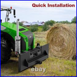 1/4 Universal Skid Steer Mount Plate With2 Cutout Trailer Hitch Receiver 3000LBS