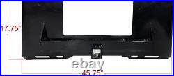 1/4 Universal Skid Steer Mount Plate With2 Cutout Trailer Hitch Receiver 3000LBS