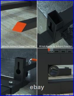 2000lb 4000lb Tractor Pallet Fork Bucket Clamp on Skid Steer Loader 43'' 60'