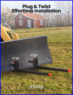 2000lb 4000lb Tractor Pallet Fork Bucket Clamp on Skid Steer Loader 43'' 60'