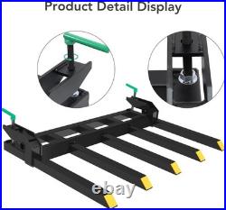 21 Fork Length 4000LBS Clamp-On Debris Forks For 48 Buckets Skid Steers Heavy