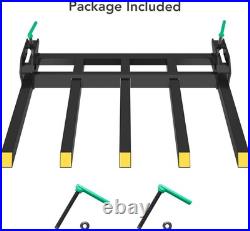21 Fork Length 4000LBS Clamp-On Debris Forks For 48 Buckets Skid Steers Heavy