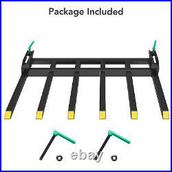 21 Fork Length Clamp-On Debris Forks Fit 60 Loader Buckets Skid Steers 4000LBS