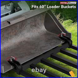 21 Fork Length Clamp-On Debris Forks Fit 60 Loader Buckets Skid Steers 4000LBS