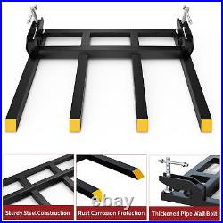 2500LBS 42 Clamp on Heavy Debris Fork for Tractor Skid Steer Buckets Steel
