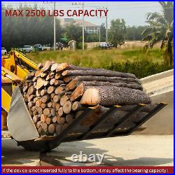 2500LBS 42 Clamp on Heavy Debris Fork for Tractor Skid Steer Buckets Steel