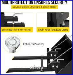 2500lb 4000lb Tractor Pallet Fork Bucket Clamp on Skid Steer Loader 43'' 60'
