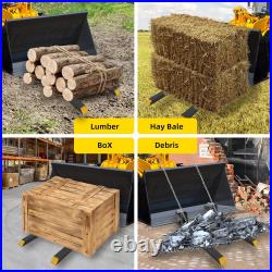 2500lb 4000lb Tractor Pallet Fork Bucket Clamp on Skid Steer Loader 43'' 60'