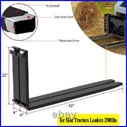 2500lbs2 Packs 42 Pallet Fork Blades Forklift Blades for Skid Tractors Loaders