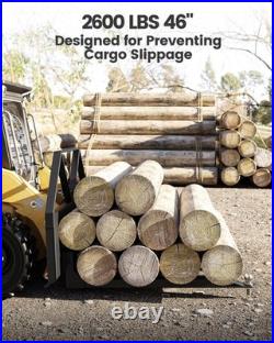 2600LBS 46 Heavy Duty Pallet Forks, Quick Attach Mount Tractor Forks Skid Steer