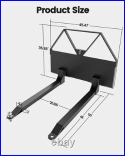 2600LBS 46 Heavy Duty Pallet Forks, Quick Attach Mount Tractor Forks Skid Steer
