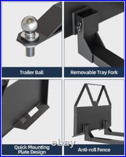 2600LBS 46 Heavy Duty Pallet Forks, Quick Attach Mount Tractor Forks Skid Steer