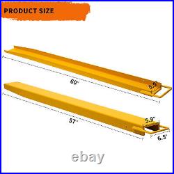 2Pcs 48 Pallet Fork Blades With 2pcs 60 X 5.5 Forklift Extension Lift 4000lbs