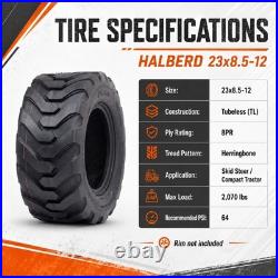 2X 23X8.50-12 Skid Steer Tires 23X8.5-12 SKS Tire 8PR Industrial 23 8.50 12 New