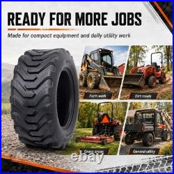 2X 23X8.50-12 Skid Steer Tires 23X8.5-12 SKS Tire 8PR Industrial 23 8.50 12 New