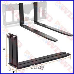 2X 48 Pallet Fork Blades Black for Kubota Bobcat Skid Tractors Loaders 4000lbs