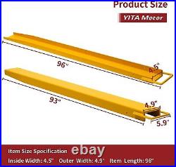 2X 96 4.5 Pallet Forks Forklift Extension for Skid Steer Tractor Yellow US