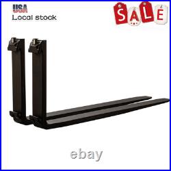 2 48 for Kubota Bobcat Skid Tractors Loaders 4000lbs Pallet Fork Blades Black