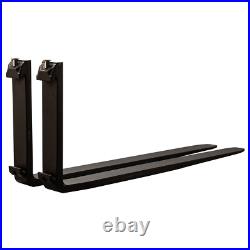 2 48 for Kubota Bobcat Skid Tractors Loaders 4000lbs Pallet Fork Blades Black