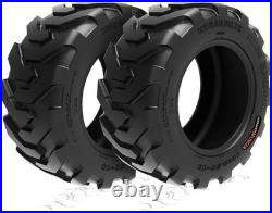 2 New 18x8.50-10 Skid Steer Tires 8PR LRD HAFLINGER Heavy Duty Rim Guard Wall TL